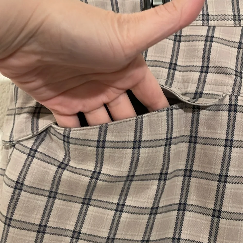 The North Face plaid print